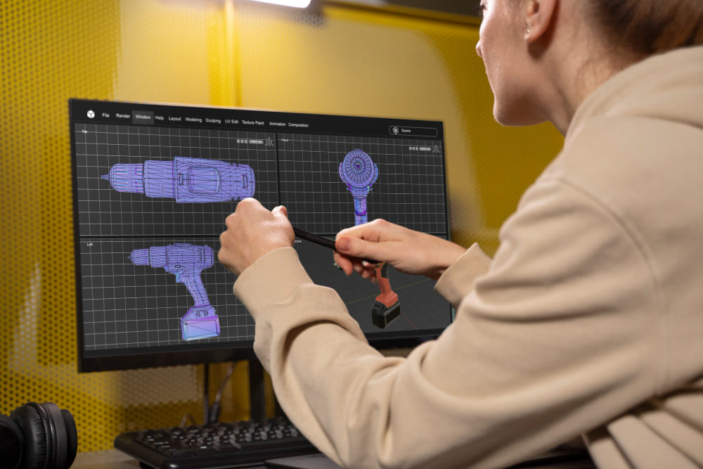Modélisation 3D d’un équipement industriel utilisée pour construire un jumeau numérique